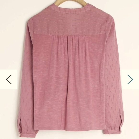 ANTHROPOLOGIE Dolan left coast Pink Babydoll Top Size Medium - Picture 2 of 13